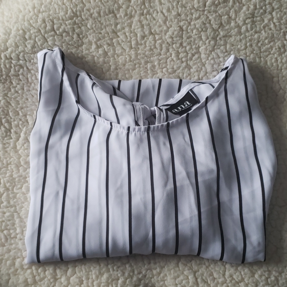 a.n.a. striped blouse/top size large